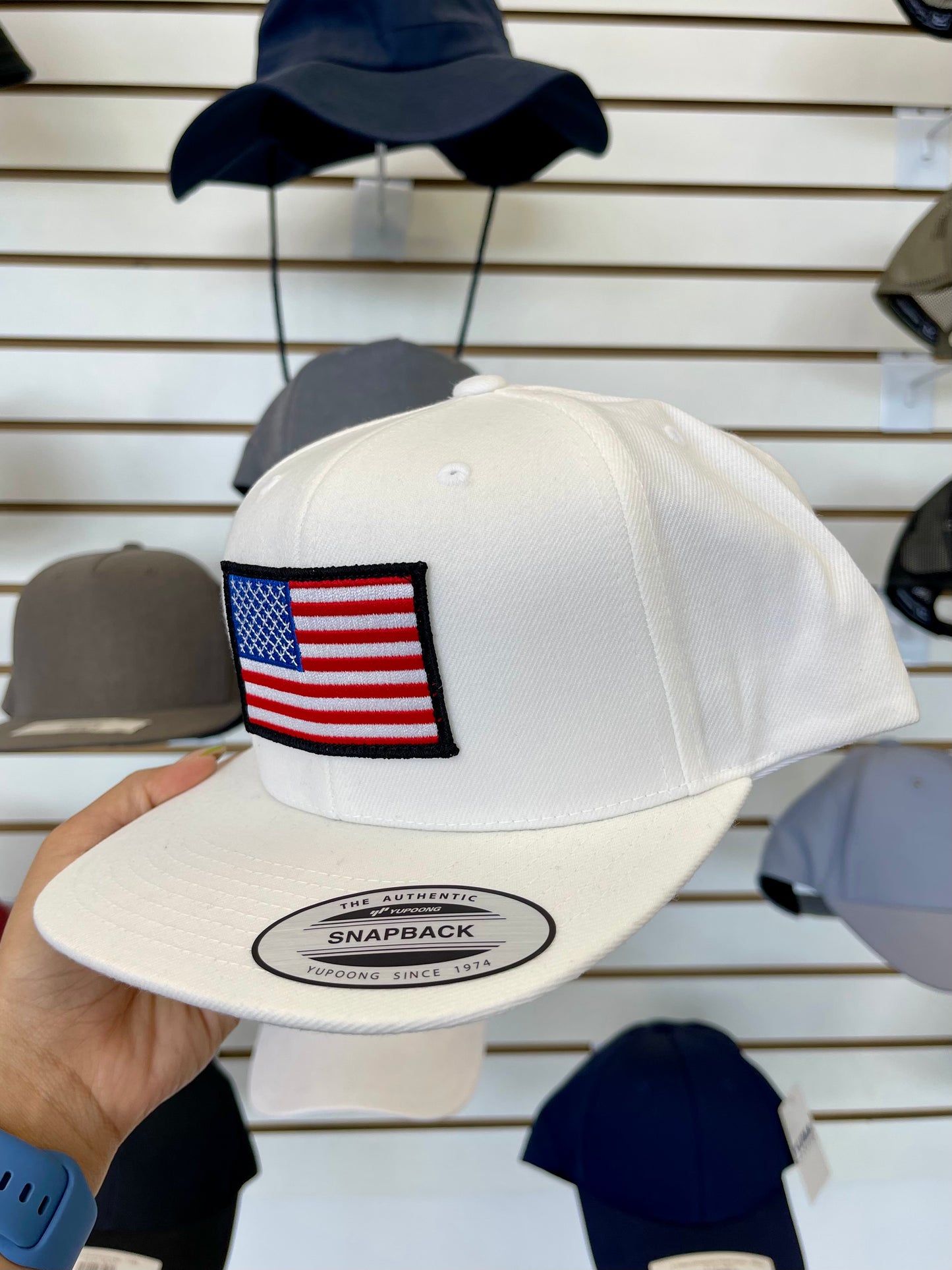 USA Flag Hat SnapBack Flat bill