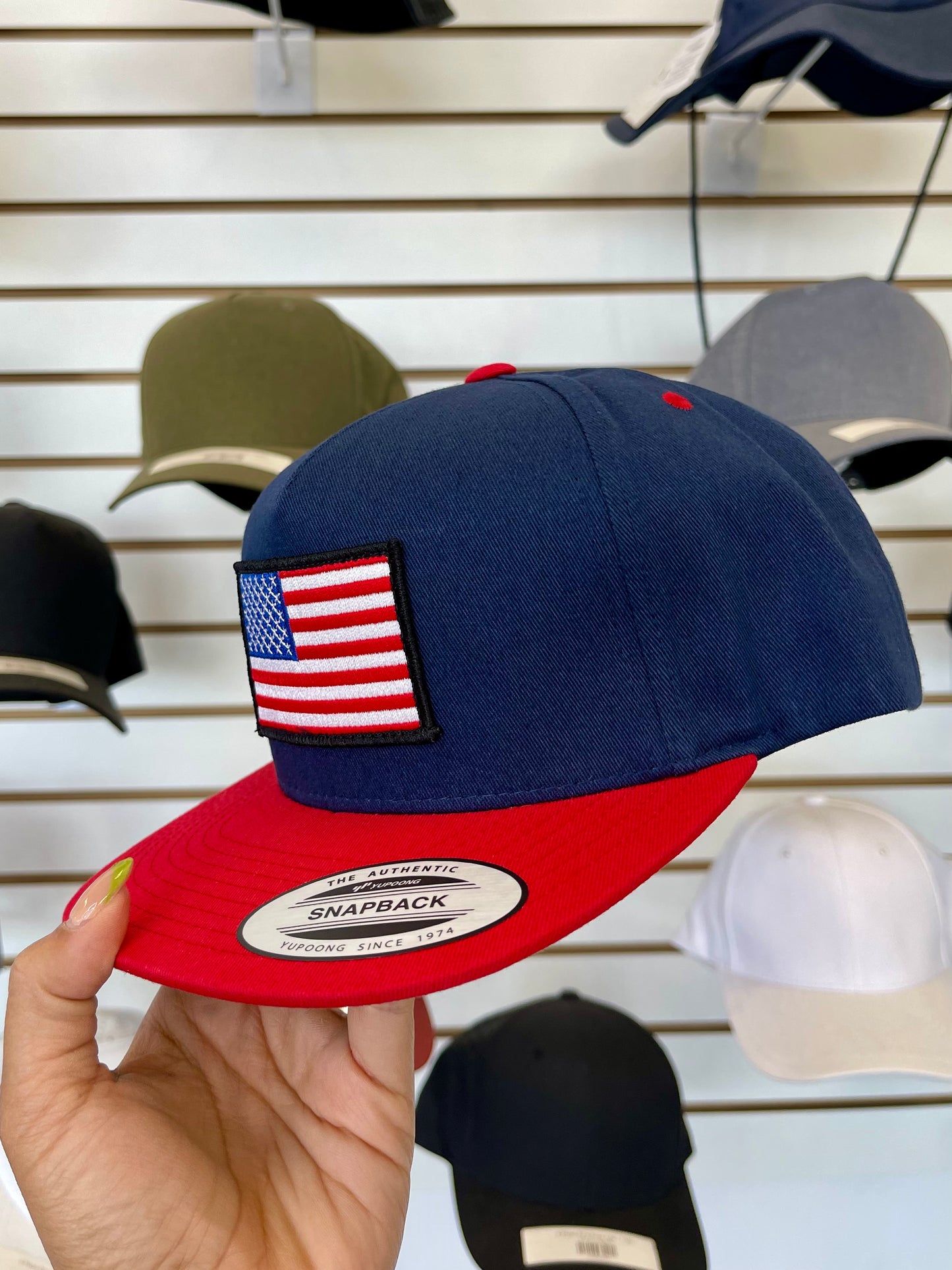 USA Flag Hat SnapBack Flat bill
