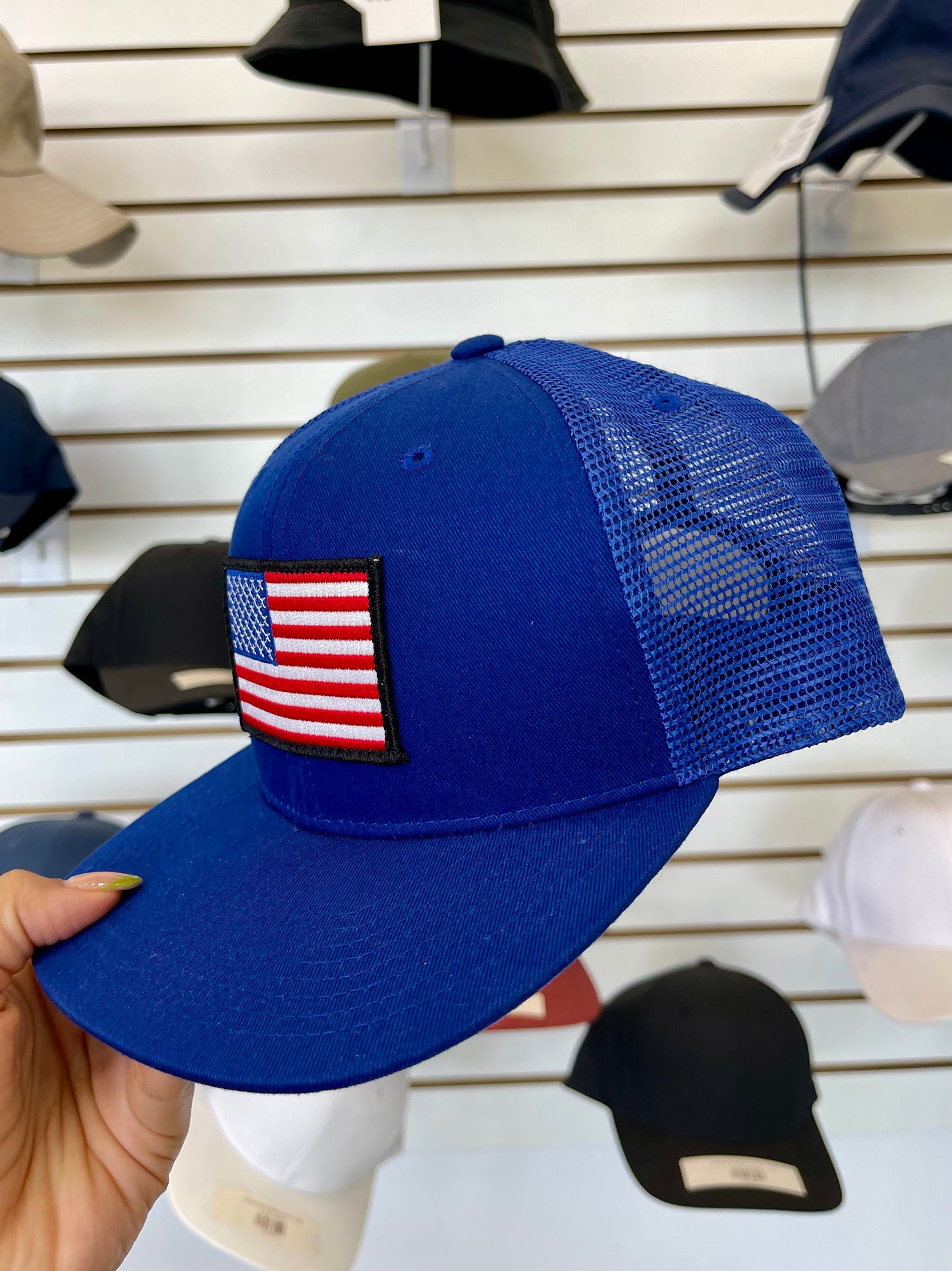USA Flag Hat SnapBack flat bill