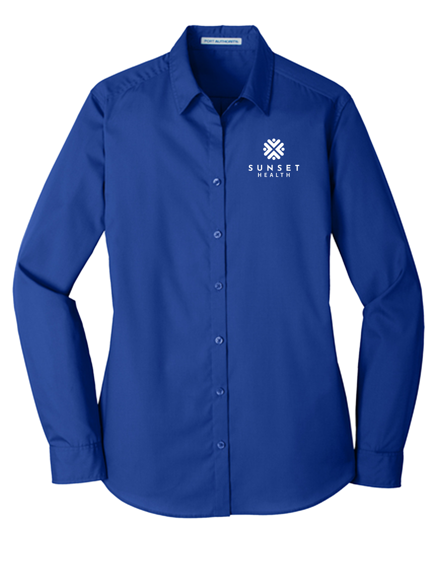 LW100 Womens LS Button-Up Sunset Health