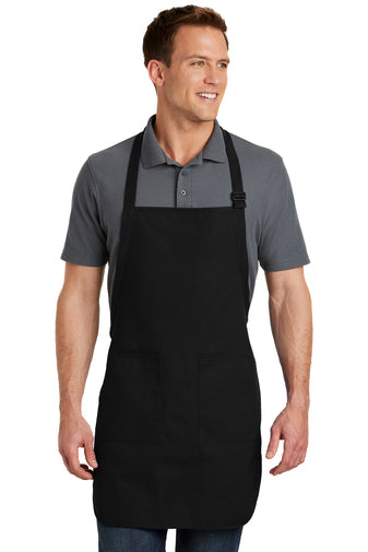 A500 Port Authority® Full-Length Apron with Pockets - BLK