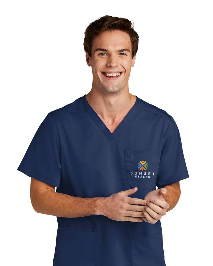 WW5068 Wink® Men's Premiere Flex™ V-Neck Top - SUNSET