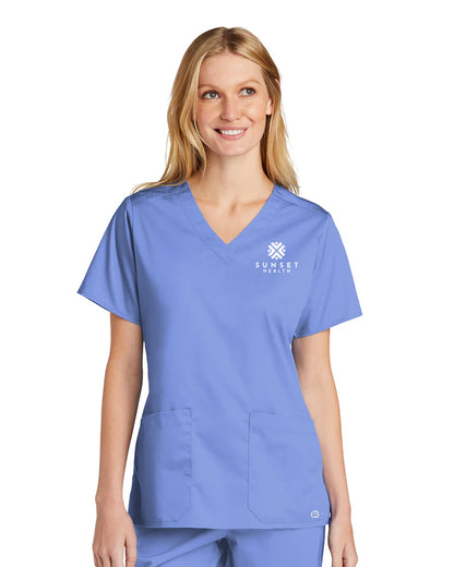 WW4560 Wink® Women’s WorkFlex™ V-Neck Top - SUNSET