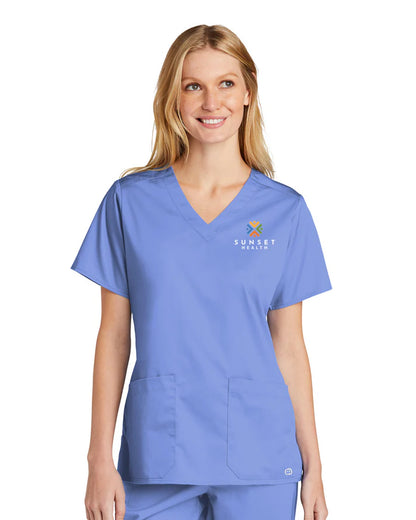 WW4560 Wink® Women’s WorkFlex™ V-Neck Top - SUNSET