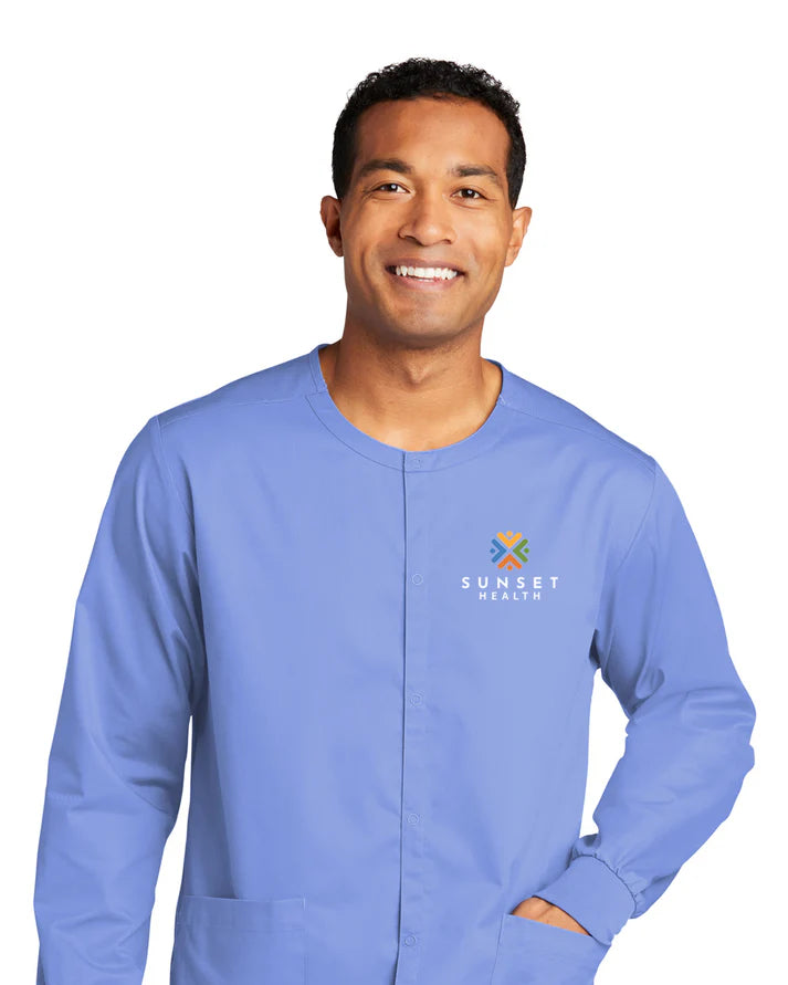 WW3080 Wink® Unisex WorkFlex Snap-Front Scrub Jacket - SUNSET