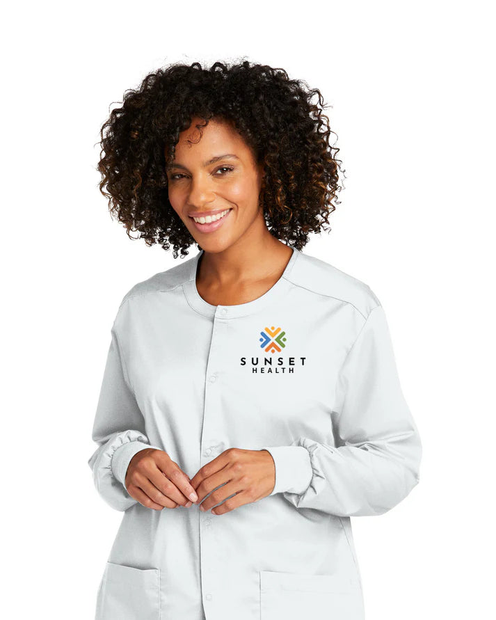 WW3080 Wink® Unisex WorkFlex Snap-Front Scrub Jacket - SUNSET