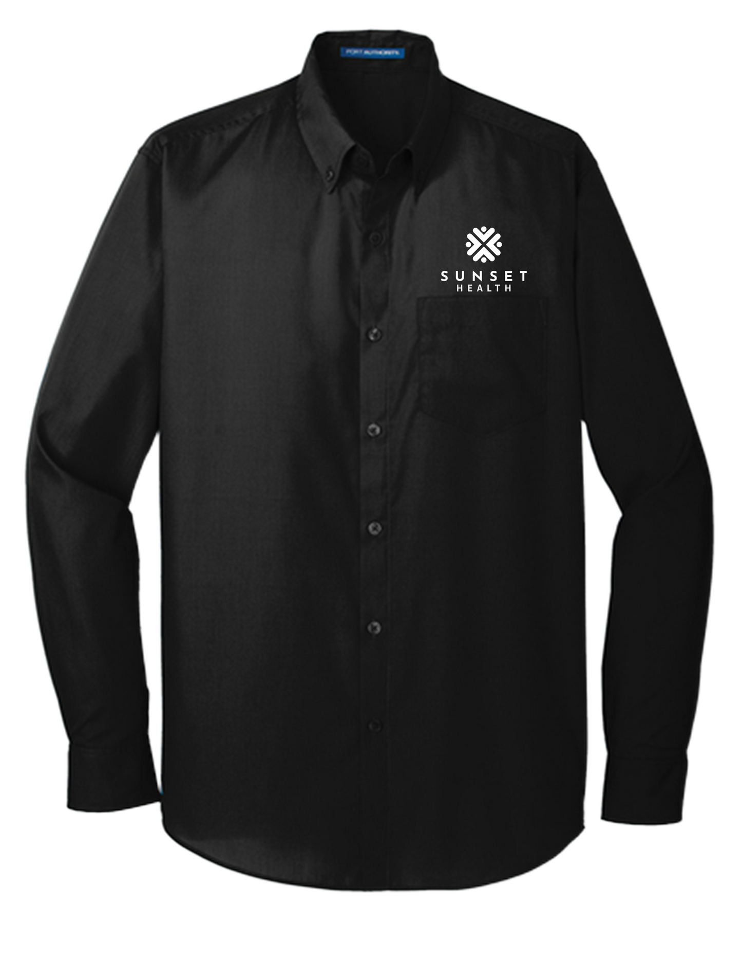 W100 Mens LS Button-Up Sunset Health