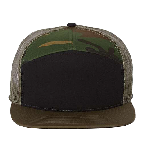 RICHARDSON 7 PANEL 168 Black/Camo/Loden