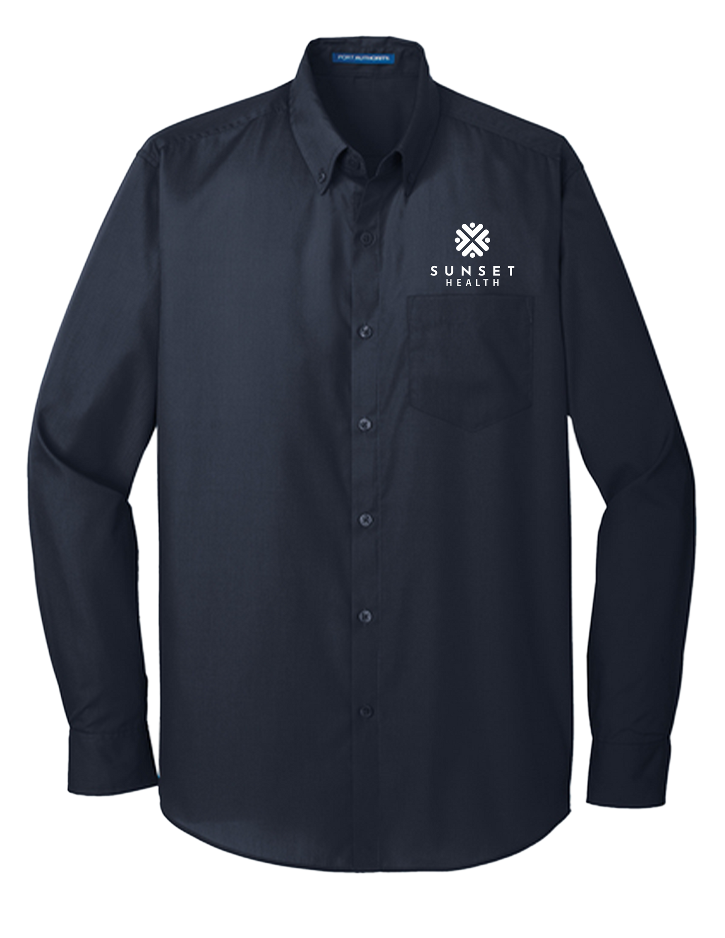 W100 Mens LS Button-Up Sunset Health