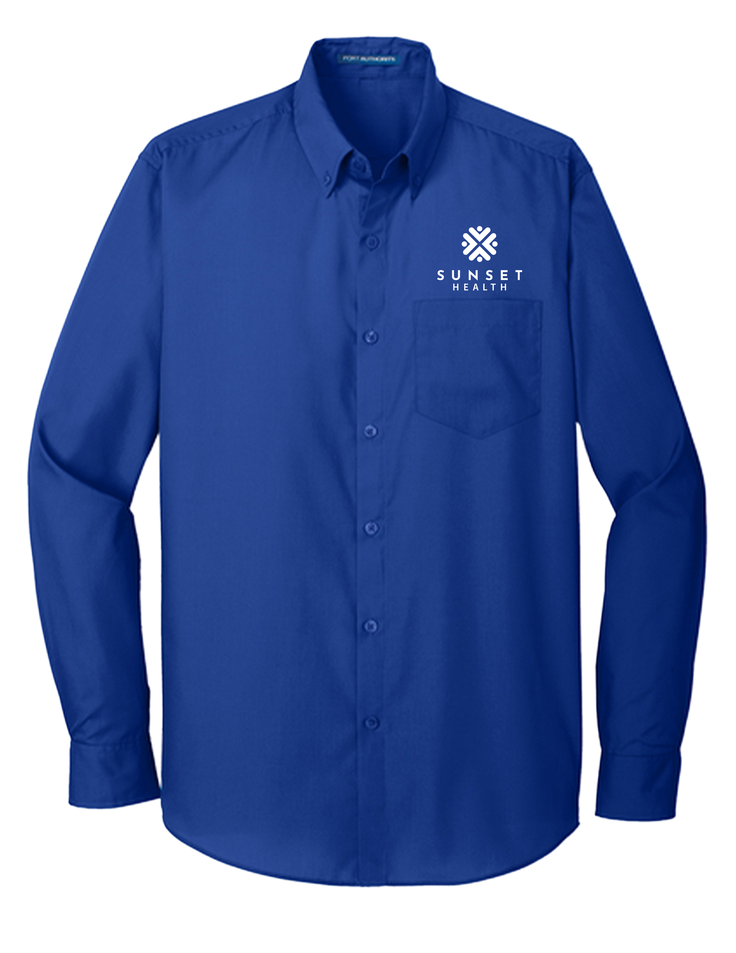 W100 Mens LS Button-Up Sunset Health